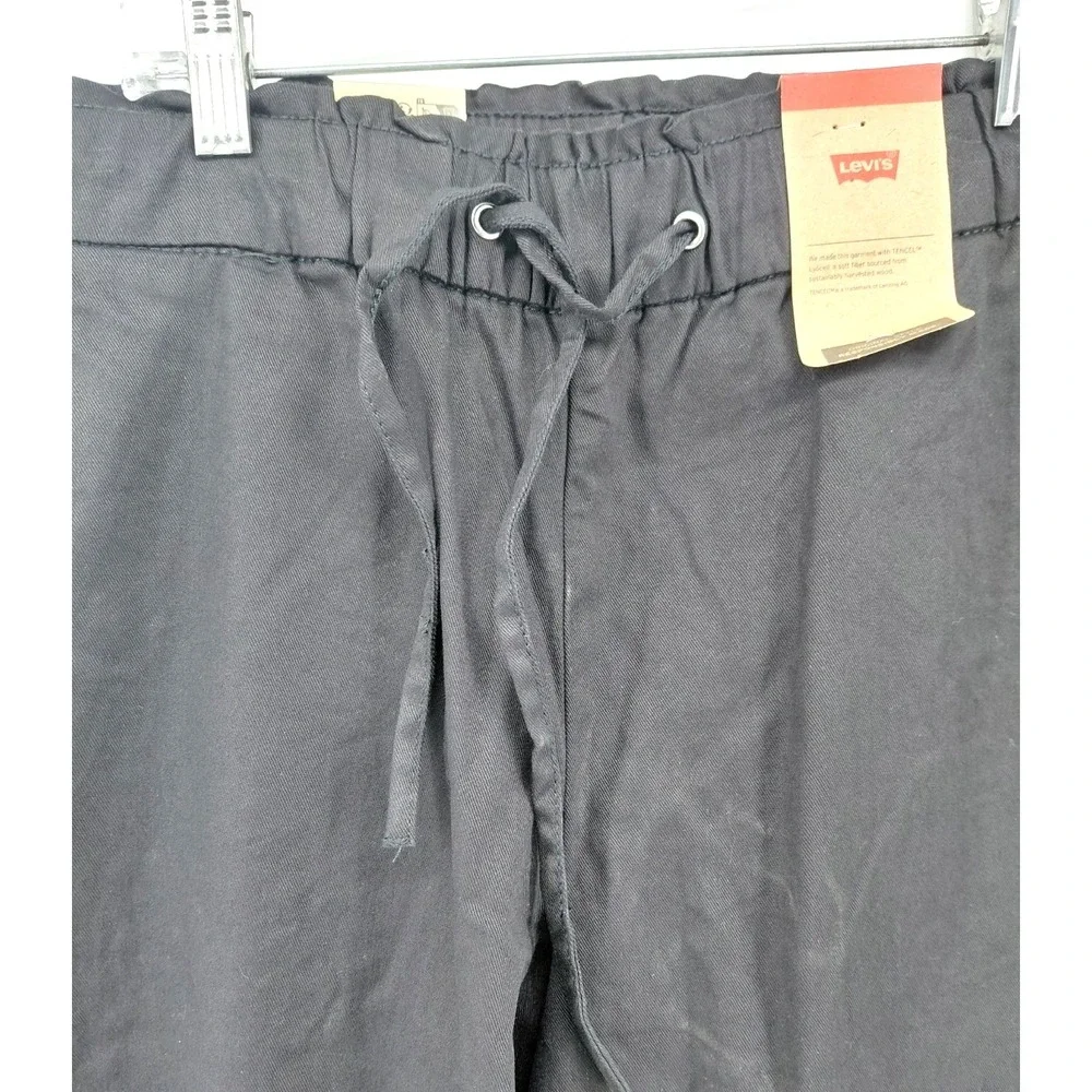 Levi's Men's Black Jogger  Elastic Waistband Drawstring Pants SZ L  NWT